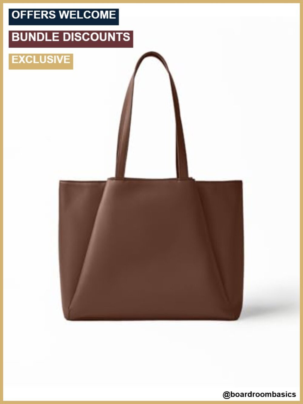 Vegan Leather Laptop Tote Bag with Padded Sleeve Structured Work Briefcase